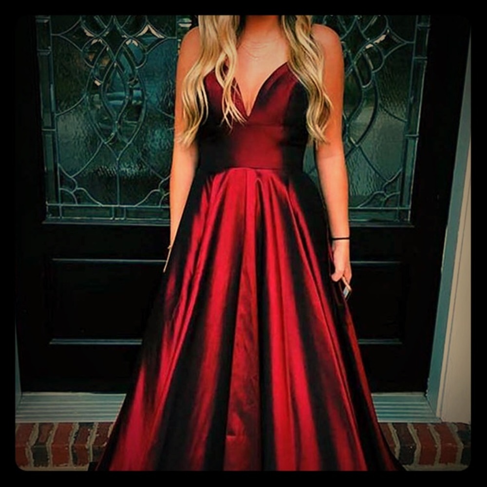 New Spaghetti Strap Prom Dress 2019 Satin Pockets